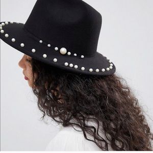 ASOS Fedora with Pearl Accents